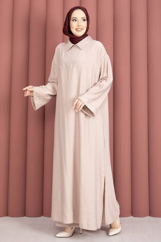 Hira Yarım Fermuarlı Tunik Takım Taş - Thumbnail