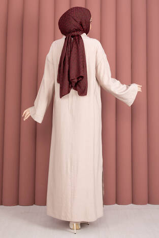 Hira Yarım Fermuarlı Tunik Takım Taş - Thumbnail