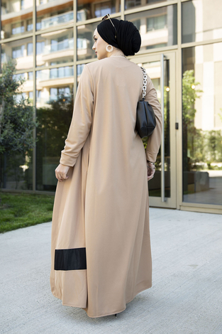 İkili Tesettür Takım Elbise 100MD10088 Camel - Thumbnail