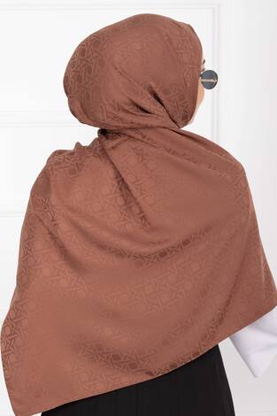 İkonik Desen Jakar Şal Serisi Taba - Thumbnail