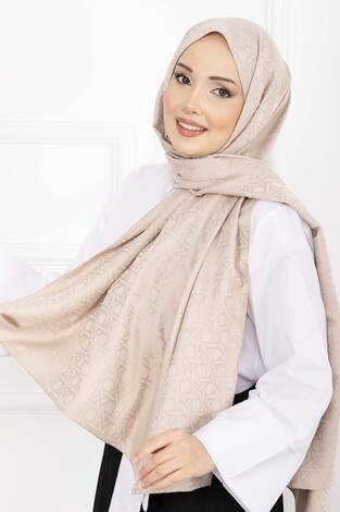 İkonik Desen Jakar Şal Serisi Taş - Thumbnail