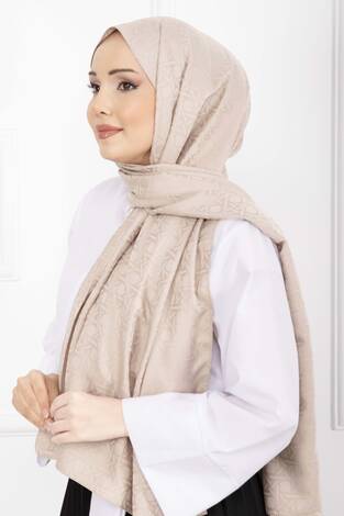 İkonik Desen Jakar Şal Serisi Taş - Thumbnail