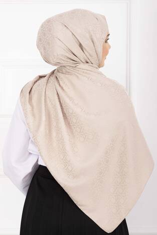 İkonik Desen Jakar Şal Serisi Taş - Thumbnail