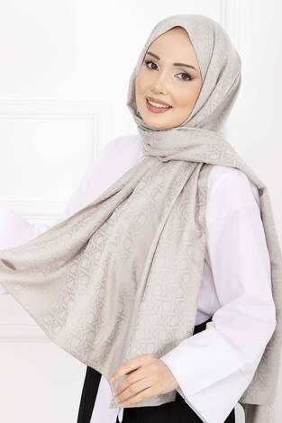 İkonik Desen Jakar Şal Serisi Taş - Thumbnail
