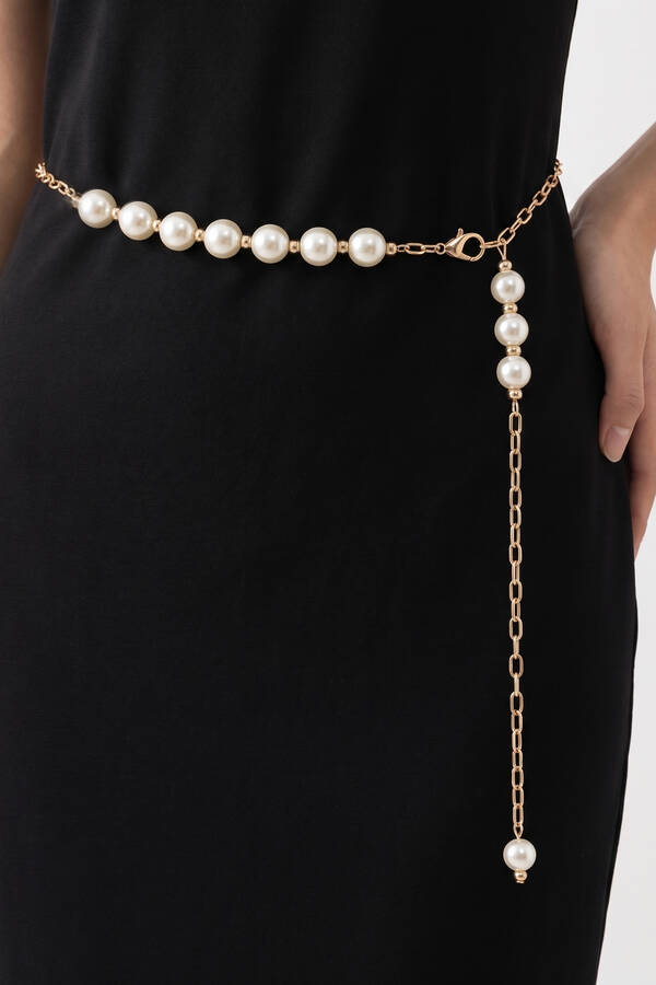 MD - İnci Aksesuarlı Zincir Kemer -130