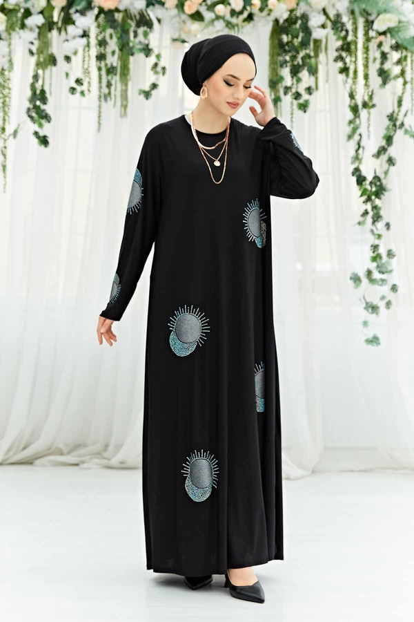 Eml - İşlemeli Sandy Elbise 590EML-12678 Siyah