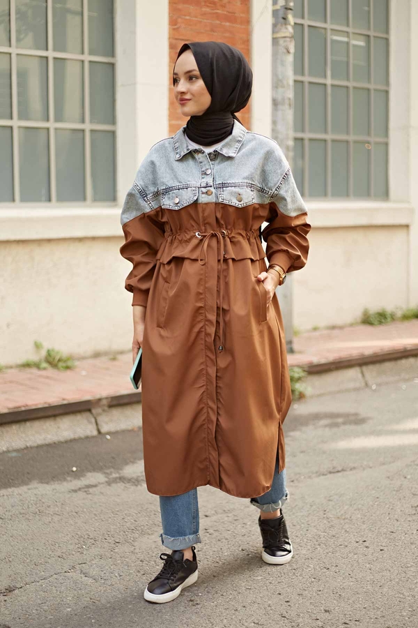 Jeans Tranchcoat 1825-3 Coffee Jeans Tranchcoat 1825-3 Coffee