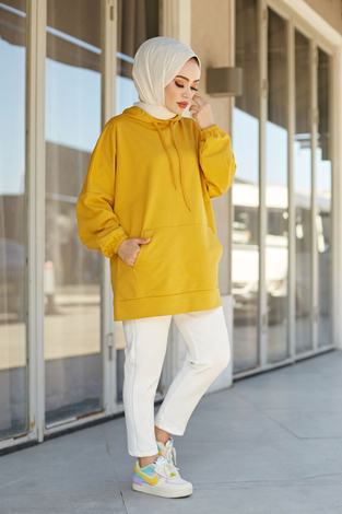 Kanguru Cepli Sweat 2827-4 Hardal - Thumbnail