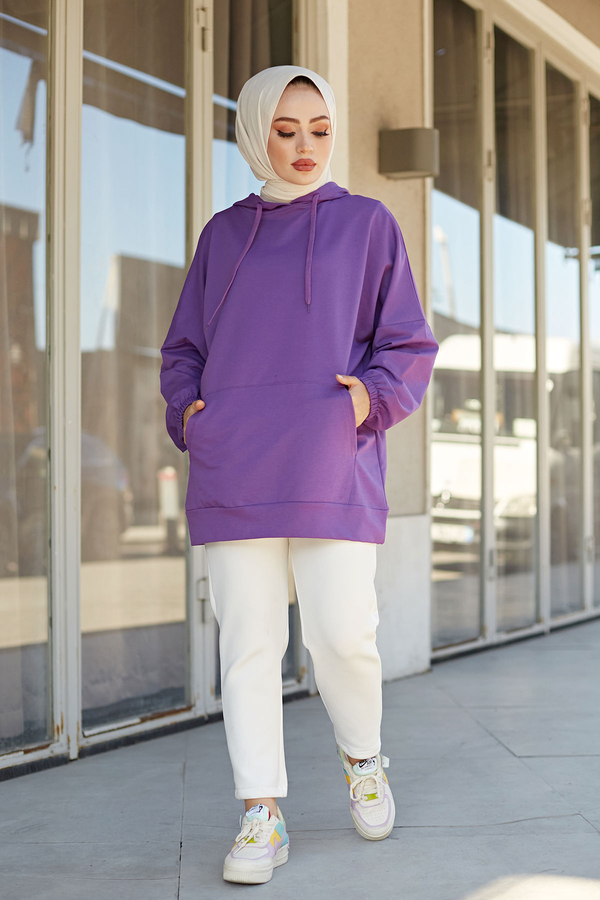  - Kanguru Cepli Sweat 2827-6 Mor