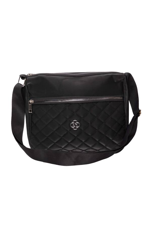 Dmç - Kapitone Desen Fermuarlı Askılı Çanta Siyah (1)