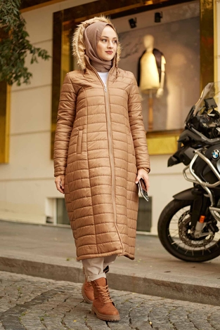 Kapitone Mont 5507-04 Mat Taba - Thumbnail