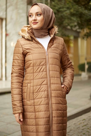 Kapitone Mont 5507-04 Mat Taba - Thumbnail