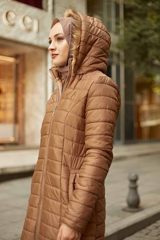 Kapitone Mont 5507-04 Mat Taba - Thumbnail
