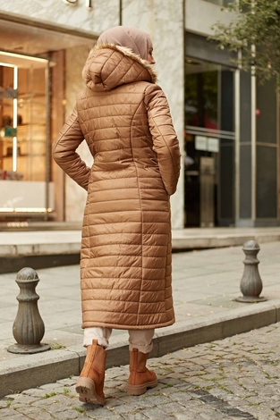 Kapitone Mont 5507-04 Mat Taba - Thumbnail