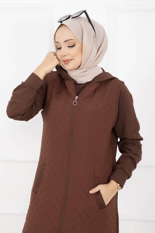 Kapitone Yelekli Üçlü Takım Taba - Thumbnail