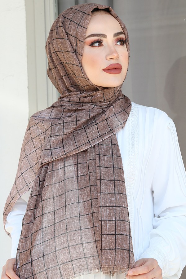  - Kare Desenli Şal 86508-11