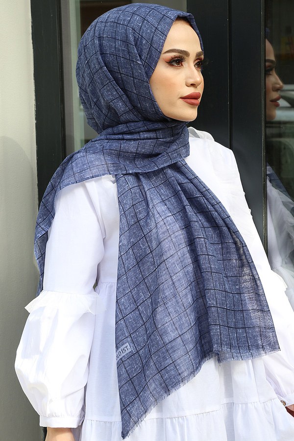  - Kare Desenli Şal 86508-3