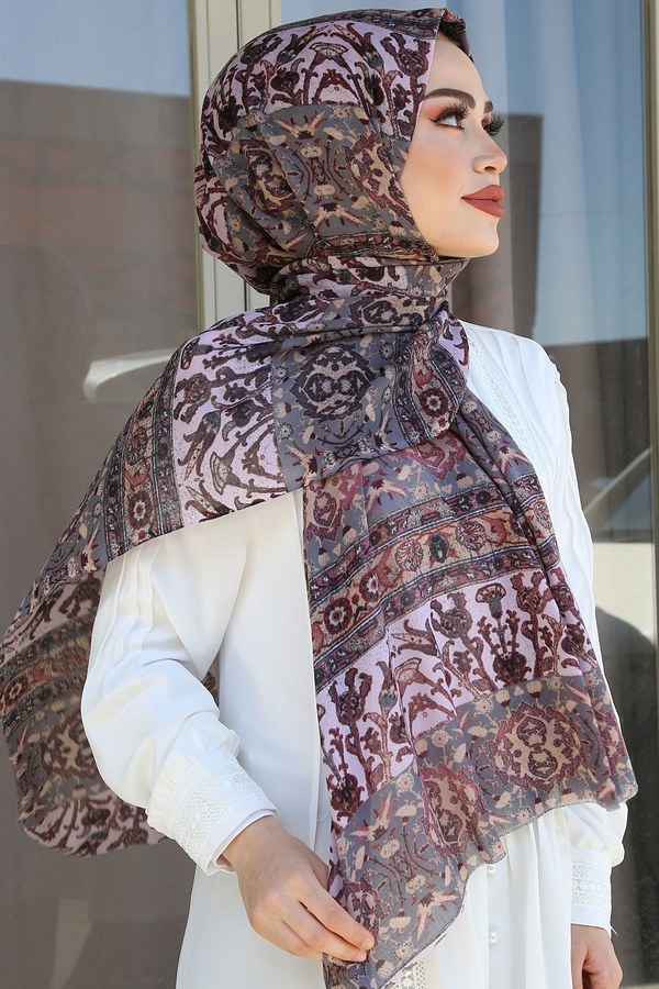  - Karışık Etnik Desen Şal 40634-15 (1)