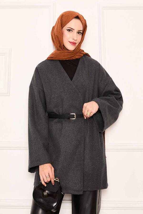 Svs - Kaşe Kumaş Zarif Oversize Kap Antrasit (1) Svs - Kaşe Kumaş Zarif Oversize Kap Antrasit (1)