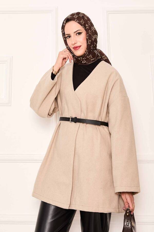 Svs - Kaşe Kumaş Zarif Oversize Kap Bej (1) Svs - Kaşe Kumaş Zarif Oversize Kap Bej (1)