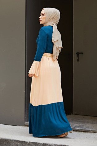 Kat Kat Renkli Elbise 1882-02 - Thumbnail