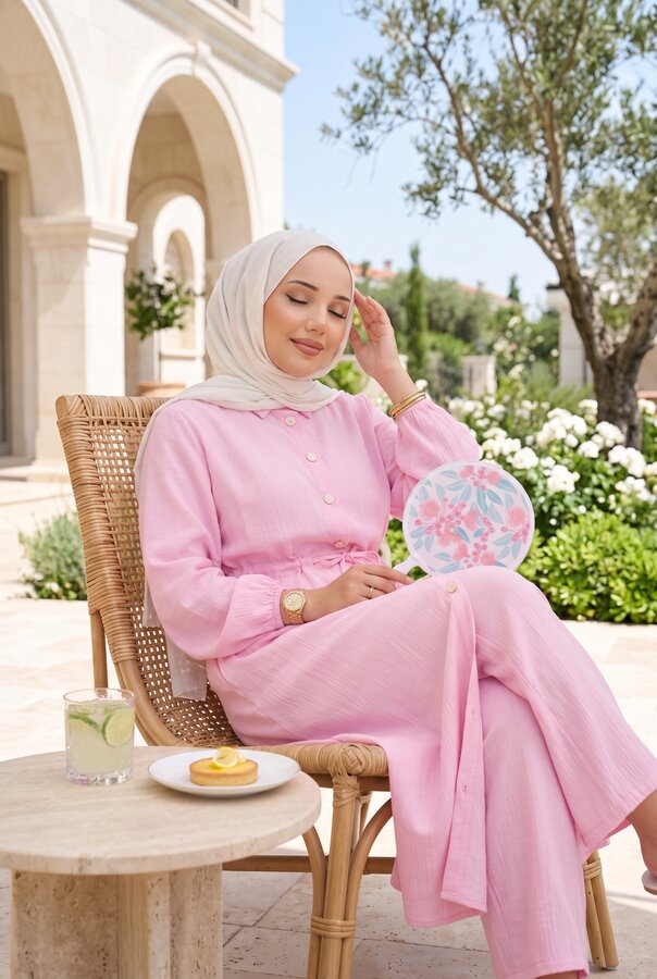 Katlanabilir Yelpaze Pembe - 6