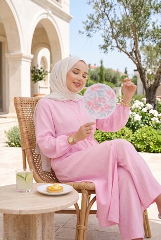 Katlanabilir Yelpaze Pembe - 4