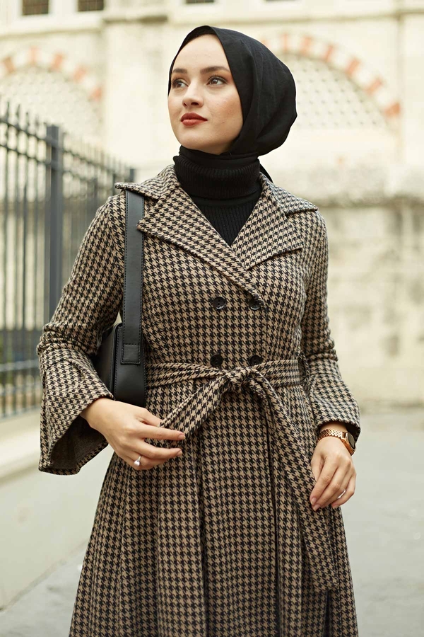  - Kazayağı Desenli Kap 7152-2 Kahve (1)