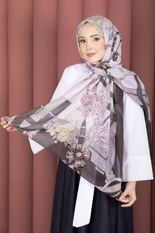 Kemer Desen Premium Şal Serisi Kahve - Thumbnail