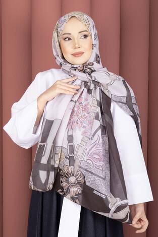 Kemer Desen Premium Şal Serisi Kahve