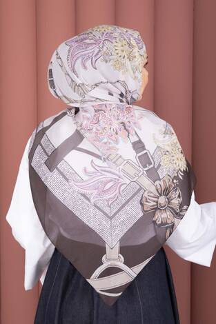 Kemer Desen Premium Şal Serisi Kahve - Thumbnail