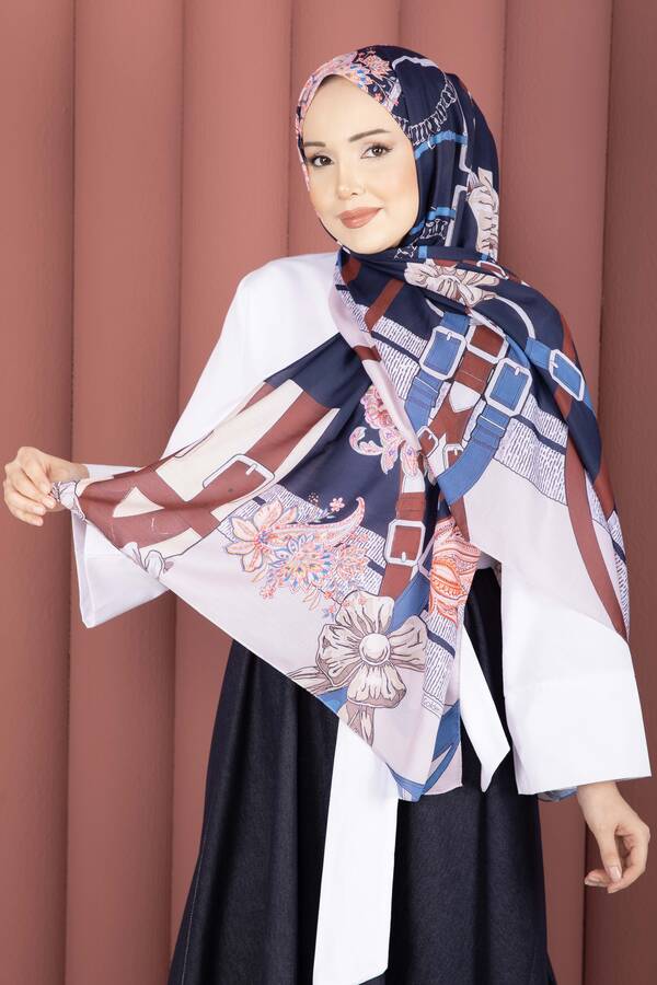 Ecn - Kemer Desen Premium Şal Serisi Pudra