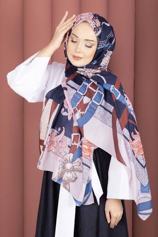 Kemer Desen Premium Şal Serisi Pudra - Thumbnail