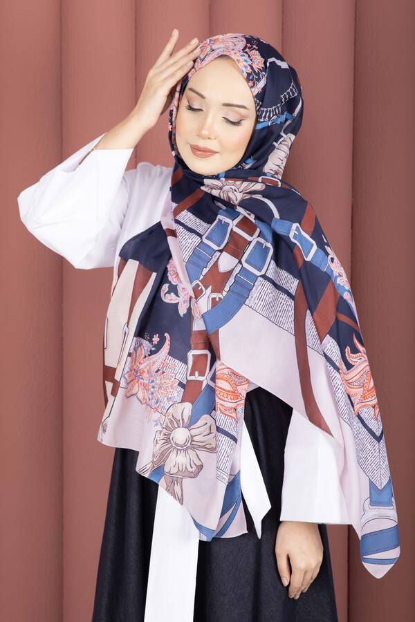 Ecn - Kemer Desen Premium Şal Serisi Pudra (1)