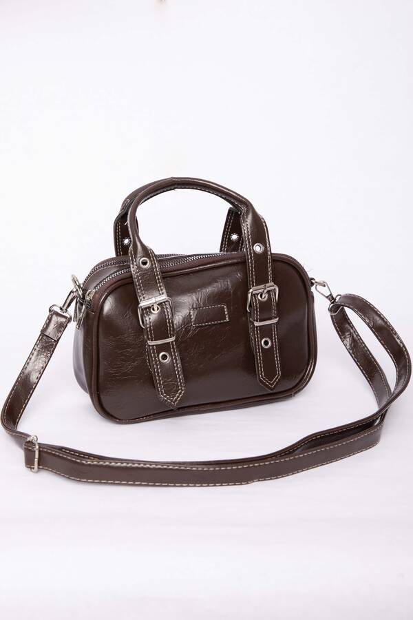 Dmç - Kemer Detaylı El & Omuz Çantası Kahve (1)