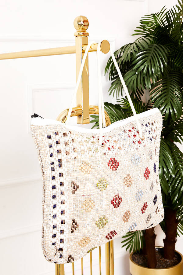 Kilim Desen Plaj Çantası -11 Kilim Desen Plaj Çantası -11