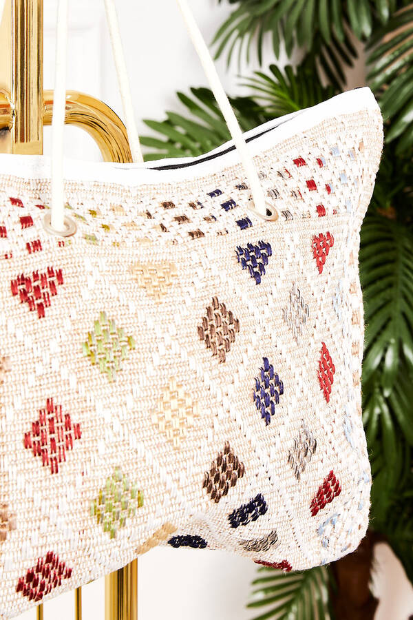 Dmç - Kilim Desen Plaj Çantası -13 (1)