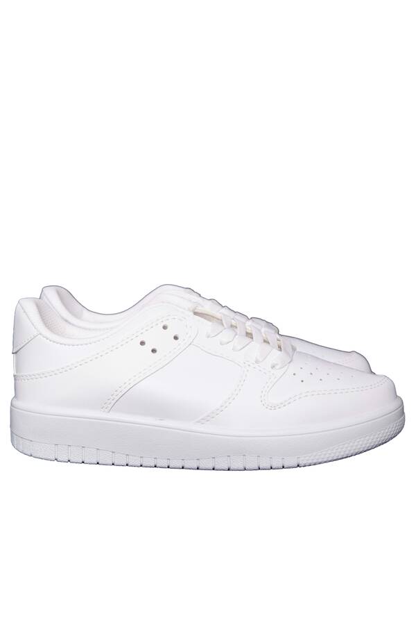 Srç - Klasik Bağcıklı Sneaker Spor Ayakkabı Beyaz