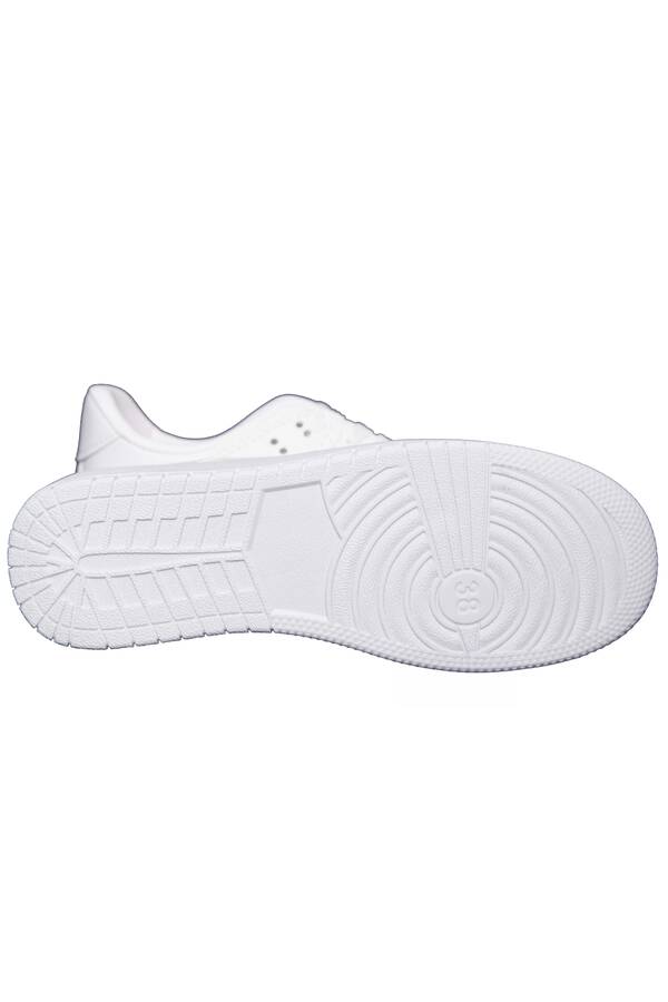 Klasik Bağcıklı Sneaker Spor Ayakkabı Beyaz - 6
