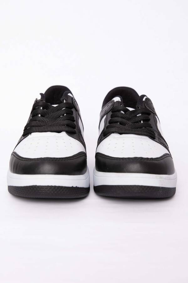 Srç - Klasik Bağcıklı Sneaker Spor Ayakkabı Siyah (1)