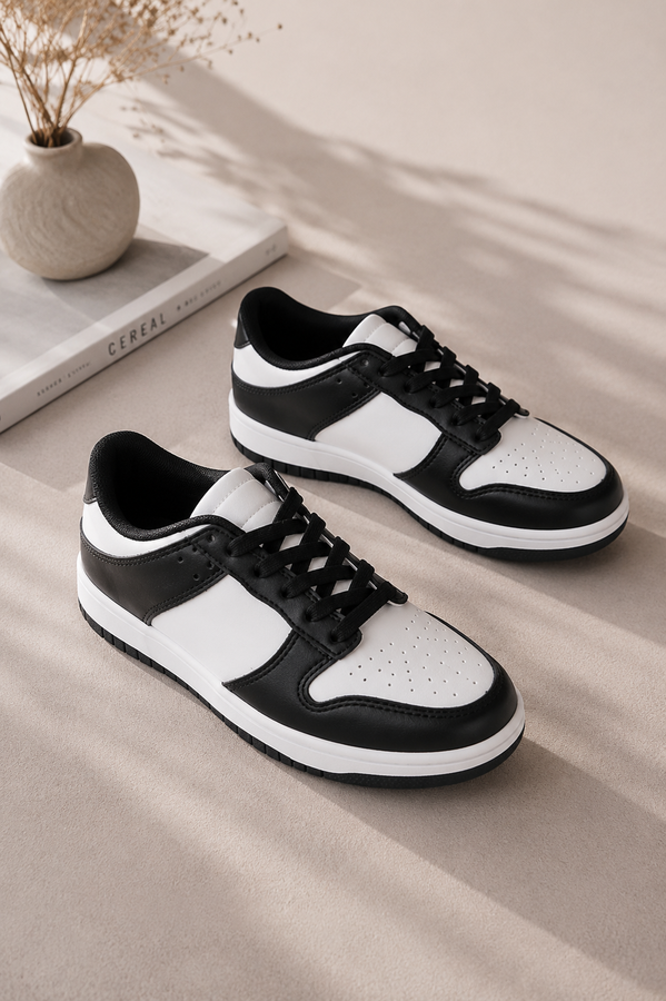Srç - Klasik Bağcıklı Sneaker Spor Ayakkabı Siyah (1)