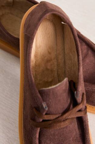 Klasik Mokasen Tarz Bağcıklı Ayakkabı Kahve - Thumbnail