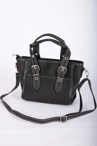 Klasik Tokalı El & Omuz Çantası Siyah - Thumbnail