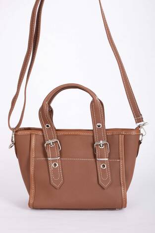 Klasik Tokalı El & Omuz Çantası Taba - Thumbnail