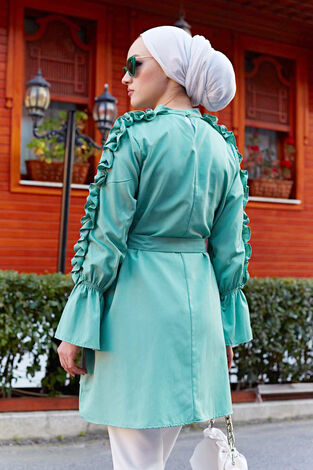 Koldan Fırfırlı Poplin Tunik 350TH-4059 Mint - Thumbnail