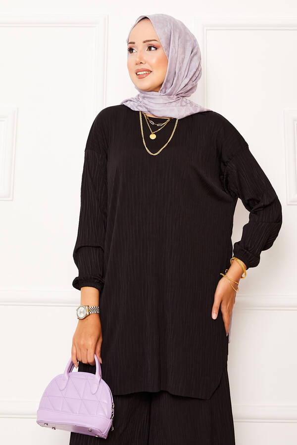 Özk - Kraş Desen Sandy İkili Takım Siyah (1) Özk - Kraş Desen Sandy İkili Takım Siyah (1)