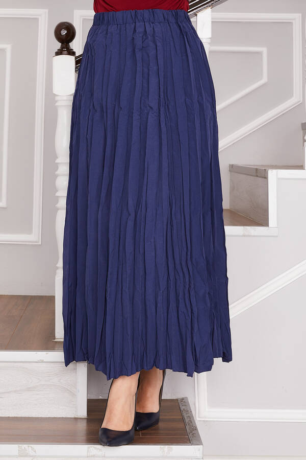 MD - Kraş Tesettür Etek Lacivert (1)