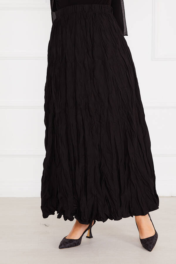 Zmr - Kraş Tesettür Etek Siyah (1)