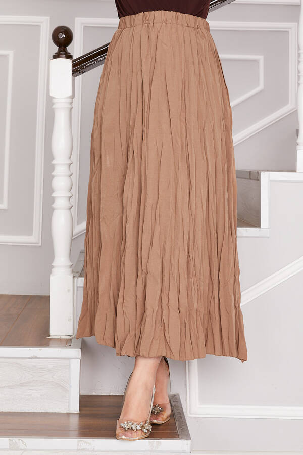 MD - Kraş Tesettür Etek Vizon (1)