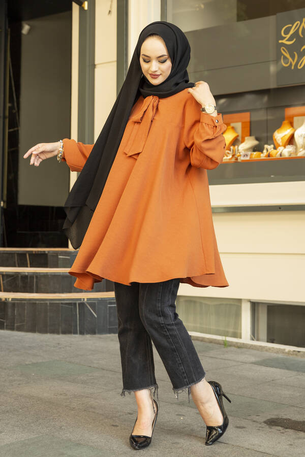 E - Kravatlı Kloş Tunik -14